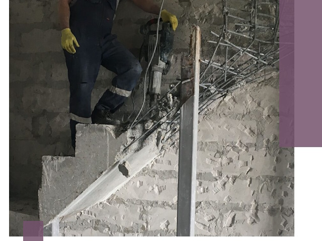 Демонтаж металлических и бетонных лестниц в Биробиджане