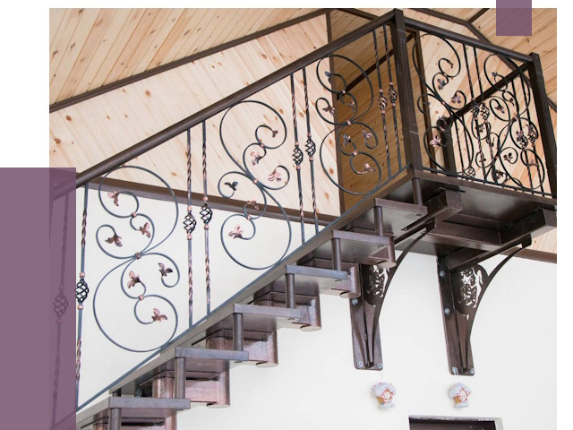 Кованые лестницы в Биробиджане от 79076 руб. под ключ