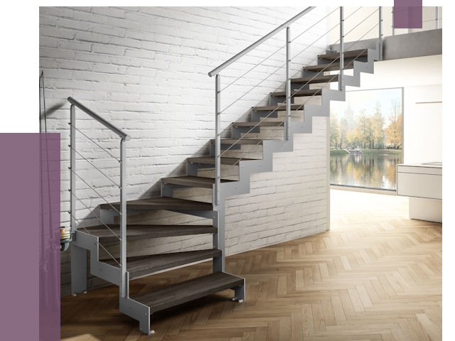 Г-образные лестницы под ключ в Биробиджане от 36750 руб. | ПРОЛЁТ-Брб