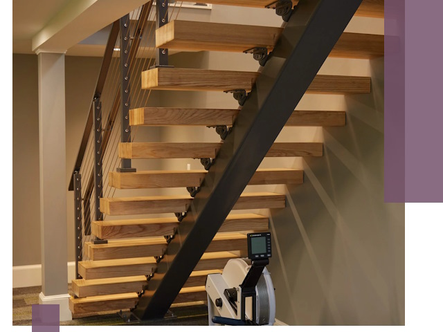 Лестницы на монокосоурах под ключ в Биробиджане - изготовление и монтаж