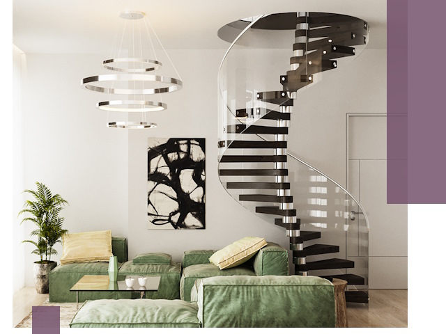 Лестницы для двухуровневой квартиры в Биробиджане — изготовление и монтаж