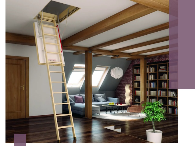 Чердачные лестницы под ключ в Биробиджане: изготовление и монтаж