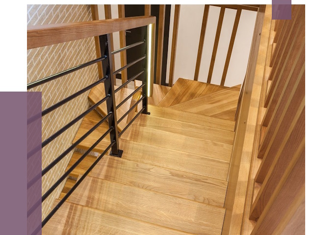 Лестницы из ясеня в Биробиджане под ключ от 9935 руб. 