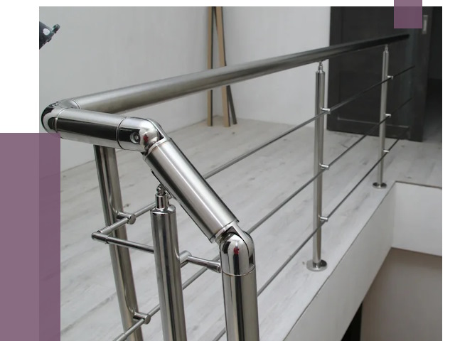 Перила из нержавеющей стали в Биробиджане от 8921 руб. под ключ | ПРОЛЁТ-Брб
