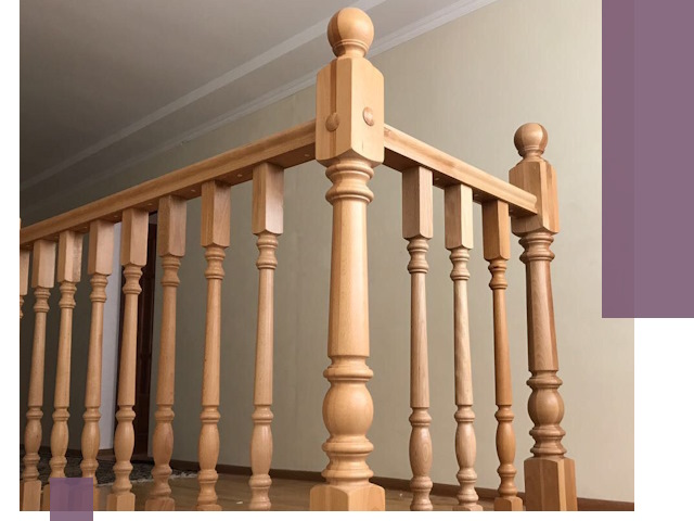 Деревянные перила на заказ в Биробиджане: монтаж и изготовление