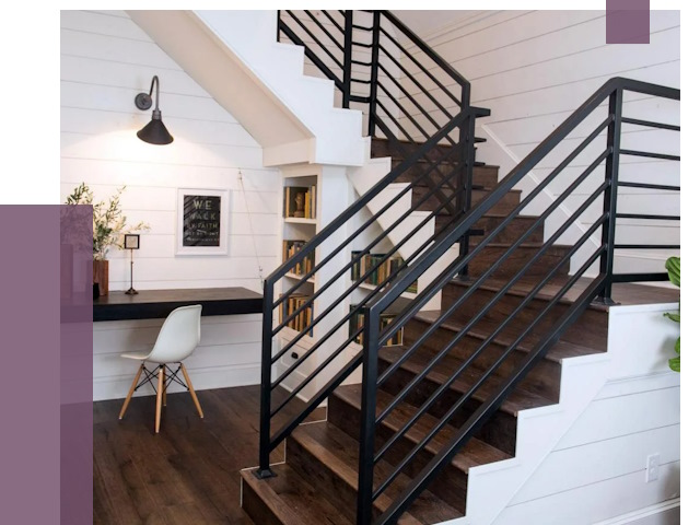 Перила для лестницы в доме в Биробиджане от 7350 руб. — ПРОЛЁТ-Брб