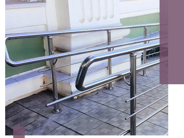 Ограждения пандусов из металла и нержавейки в Биробиджане