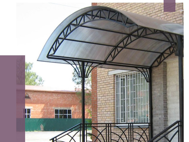 Металлические навесы и козырьки в Биробиджане от 12673 руб.