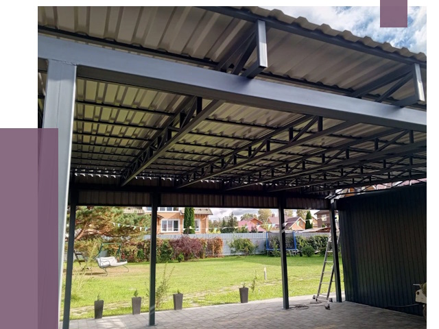 Монтаж навесов в Биробиджане от 7299 руб. — установка навеса | ПРОЛЁТ-Брб