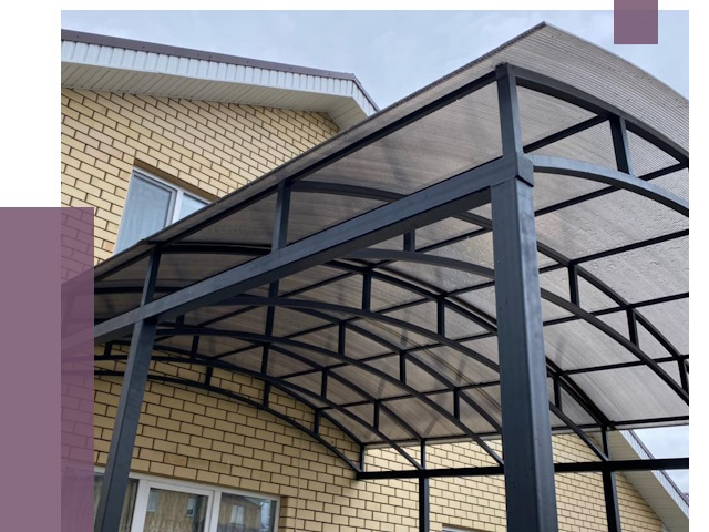 Монтаж козырьков в Биробиджане от 11405 руб. | ПРОЛЁТ-Брб