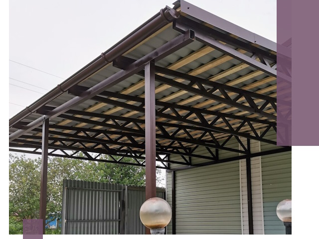 Навесы под ключ в Биробиджане: изготовление, монтаж и гарантия