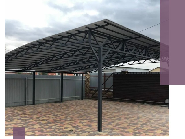 Недорогие навесы под ключ в Биробиджане — изготовление и монтаж