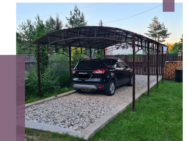 Навесы для автомобиля в Биробиджане от 13027 руб.  | ПРОЛЁТ-Брб