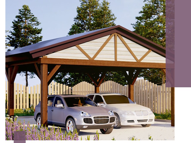 Навесы для автомобиля в Биробиджане — изготовление и монтаж