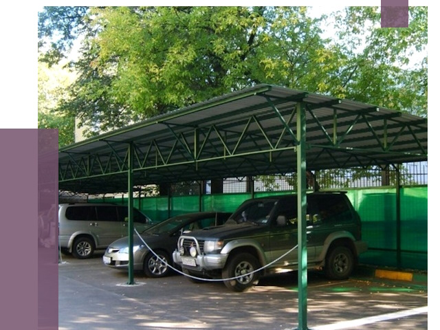 Навесы для парковки в Биробиджане от 79583 руб. заказать | ПРОЛЁТ-Брб