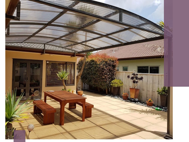 Навесы во двор под ключ в Биробиджане — изготовление и монтаж