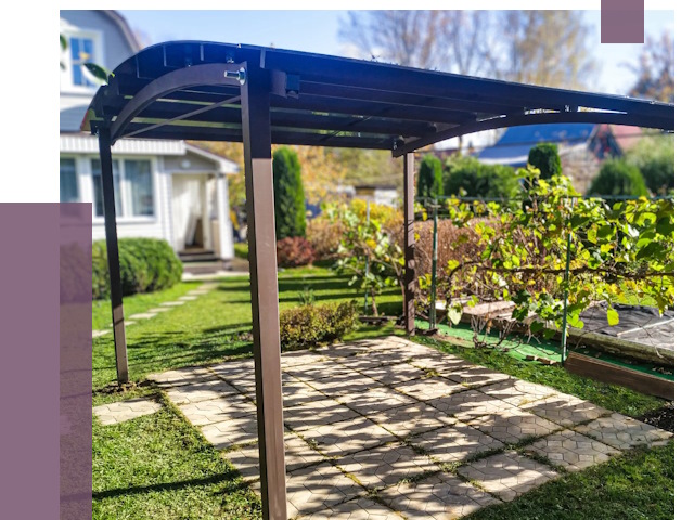 Навесы для дачи в Биробиджане от 12622 руб. под ключ — ПРОЛЁТ-Брб