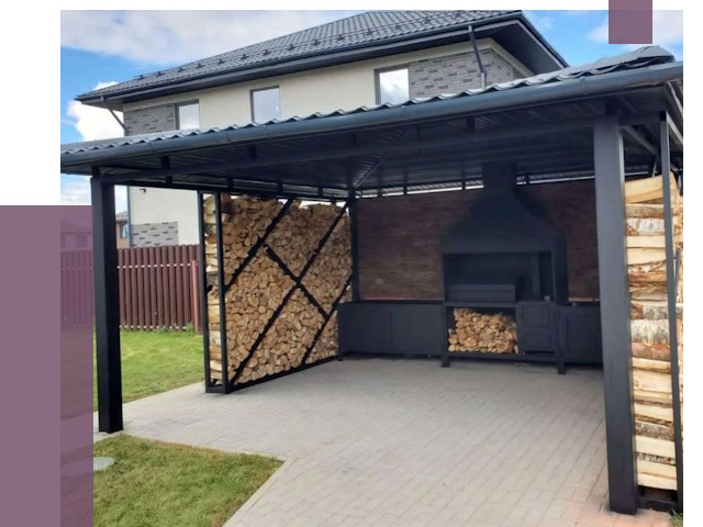 Навесы для барбекю в Биробиджане от 12622 руб. под ключ | ПРОЛЁТ-Брб