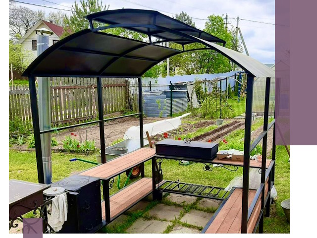 Навесы для барбекю в Биробиджане: изготовление, монтаж и демонтаж