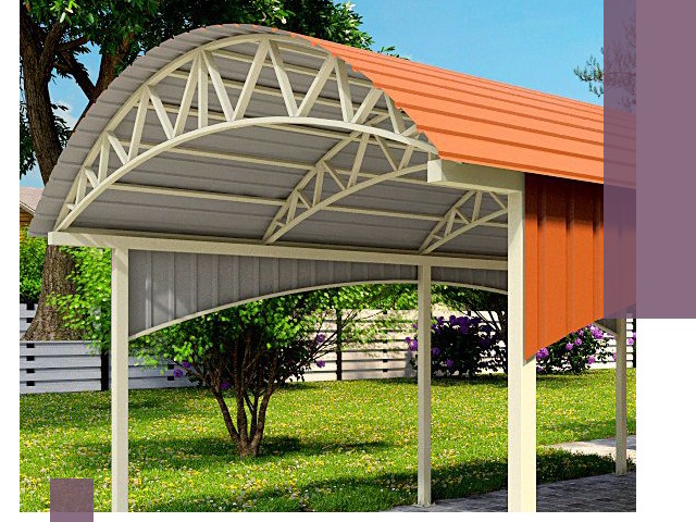 Навесы из профнастила под ключ в Биробиджане — установка и монтаж