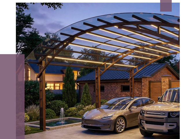 Металлические навесы в Биробиджане от 12571 руб. под ключ — ПРОЛЁТ-Брб