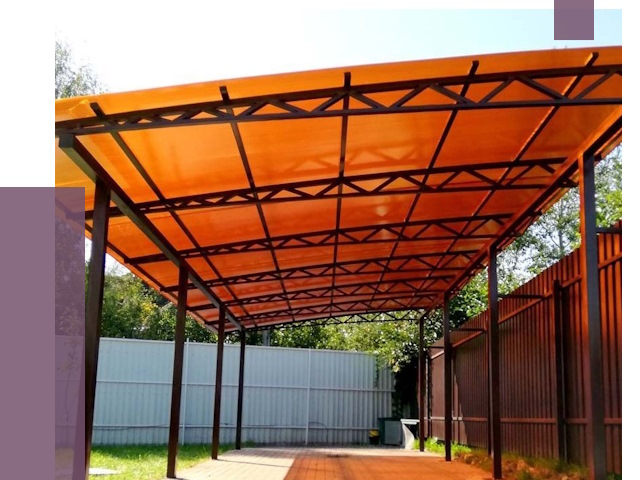 Односкатные навесы под ключ в Биробиджане от 13027 руб. 