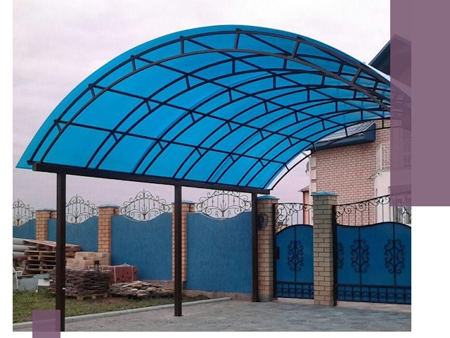 Арочные навесы под ключ в Биробиджане — изготовление и монтаж