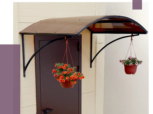 Козырьки над входом в Биробиджане от 14700 руб.  | ПРОЛЁТ-Брб