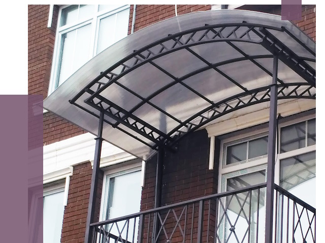 Козырьки над балконом в Биробиджане от 8567 руб.  | ПРОЛЁТ-Брб