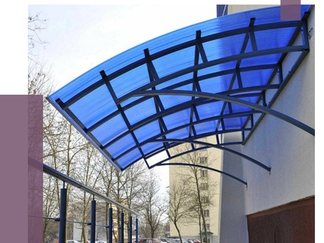 Козырьки из поликарбоната в Биробиджане от 4258 руб. под ключ | ПРОЛЁТ-Брб