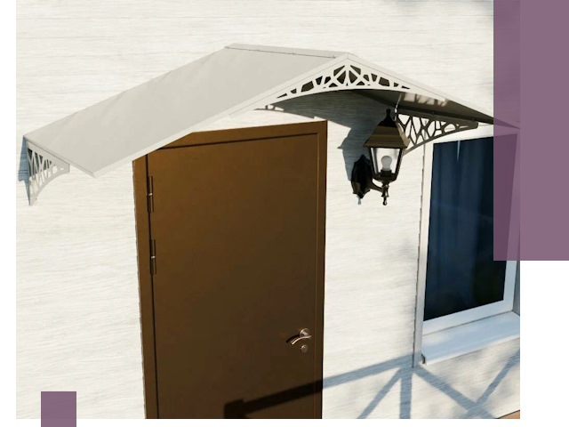 Металлические козырьки на входы и террасы в Биробиджане