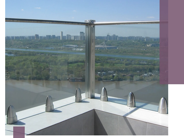 Стеклянные парапеты премиум класса в Биробиджане для домов и бизнесов