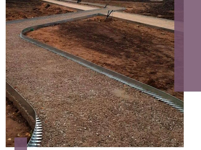 Металлические бордюры под ключ в Биробиджане — изготовление и монтаж