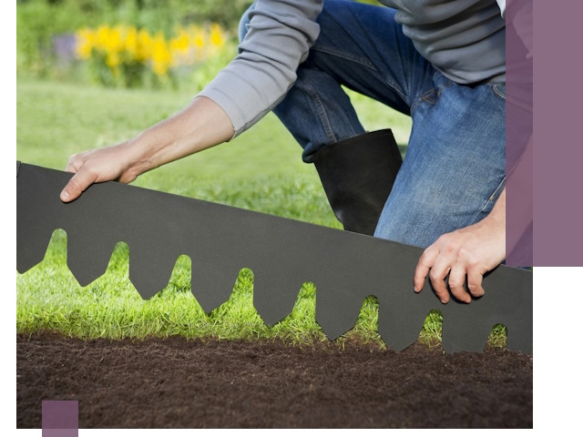 Металлические бордюры для газона в Биробиджане — изготовление и монтаж